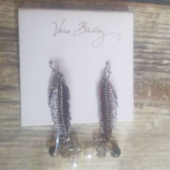 VERA BRADLEY Feather Earrings NWT - Picture 3 of 4